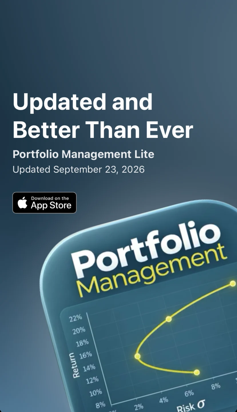 Promotional poster for Portfolio Management Lite